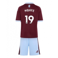 Camiseta Aston Villa Ibrahim Mbaye #19 Primera Equipación Replica 2026-27 para niños mangas cortas (+ Pantalones cortos)